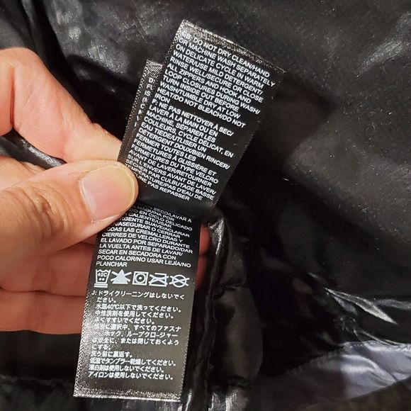 The North Face 550 Goose Down Jacket Puffer Quilted Full Zip Mens Large Grey - Picture 14 of 15